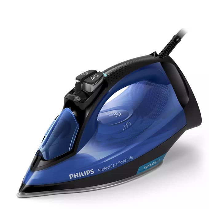 Philips Fer A Vapeur - 2500W - Semelle Steamglide+ - 100% Safe - Bleu